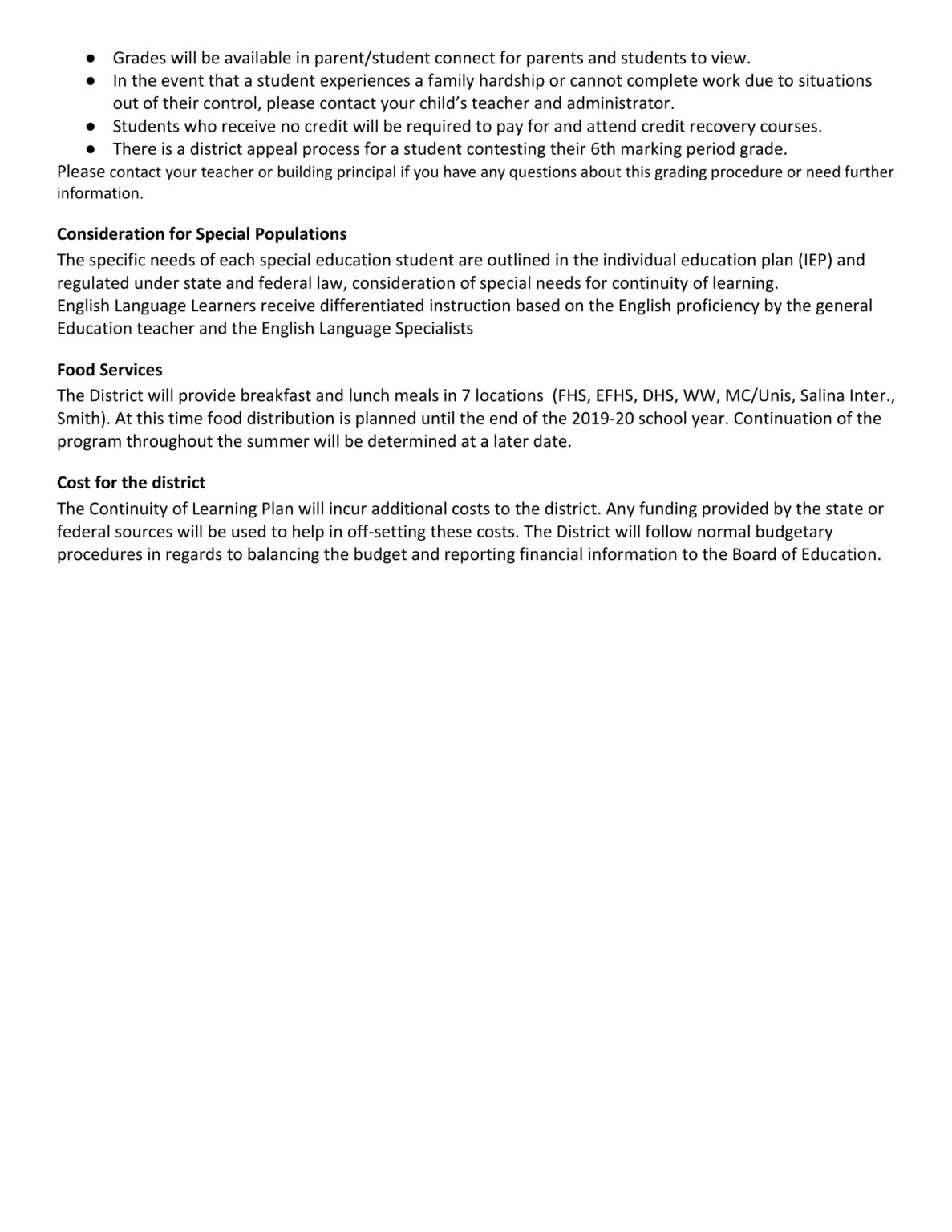 Remote Learning Plan – | Fordson High School