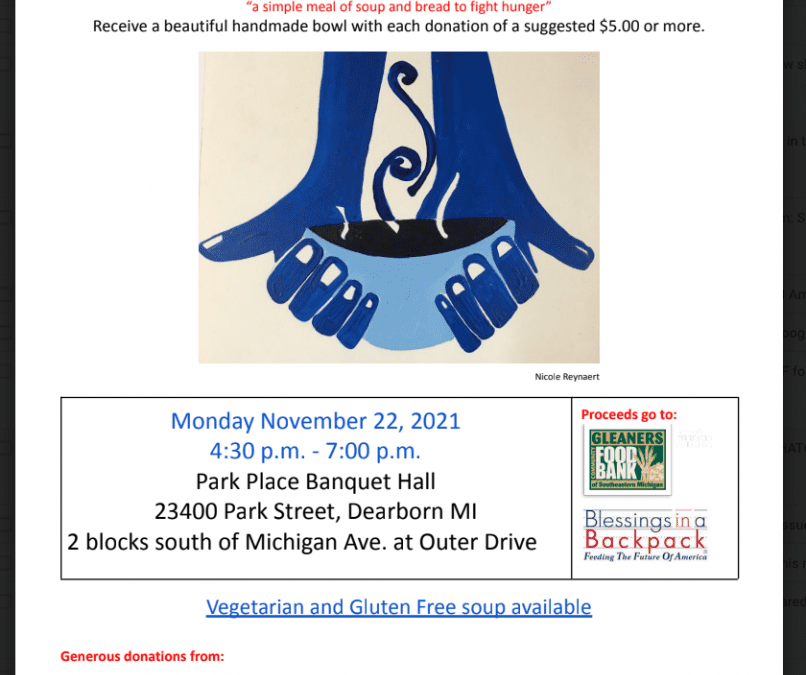 29th Annual Empty Bowls Dinner