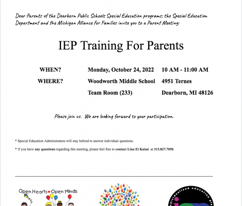 Special Education Parent Meeting