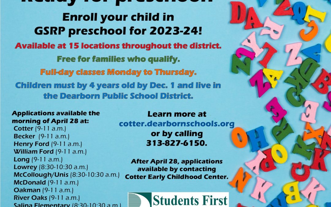 Enrollment for free preschool starts April 28